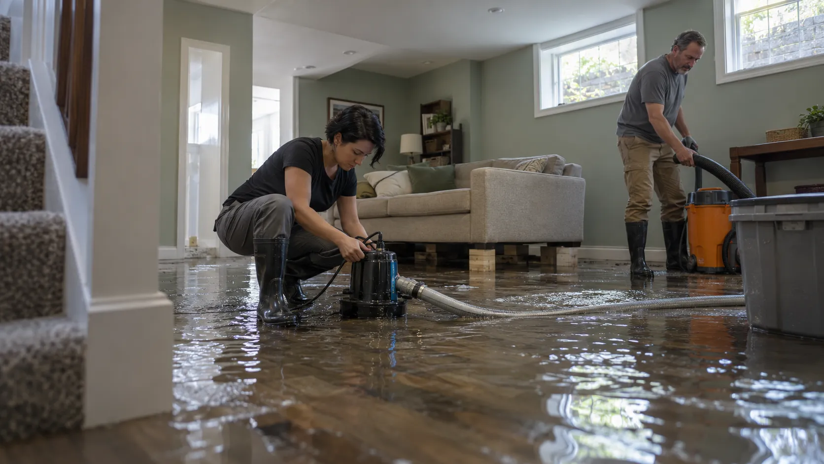 Flooded Basement Cleanup in Dayton, OH